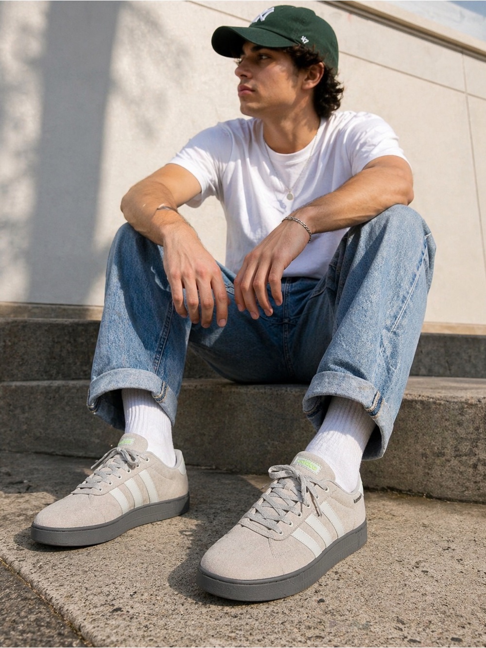 adidas Daily 3.0 Shoes IF7489. One grey. Lucid Lemon. Men's 8